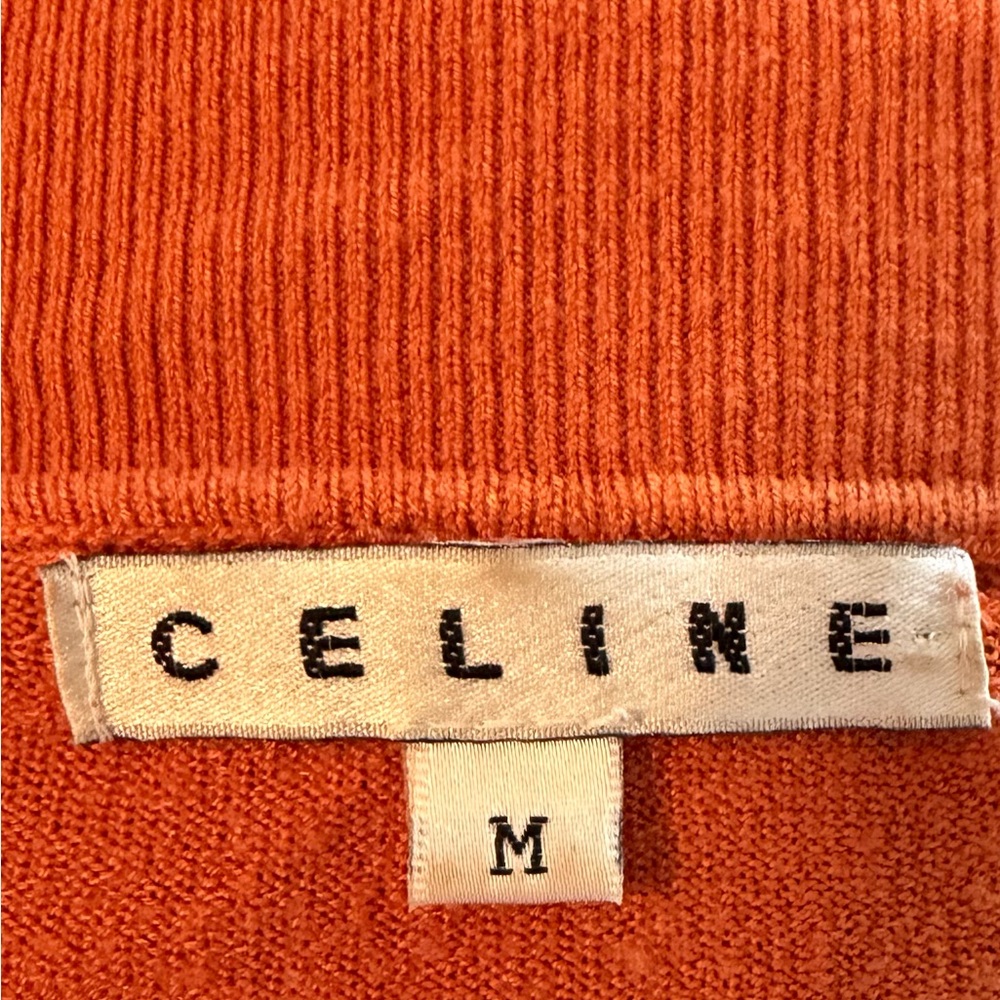 Celine Rust V-Neck Sweater Blouse - Picture 2 of 3